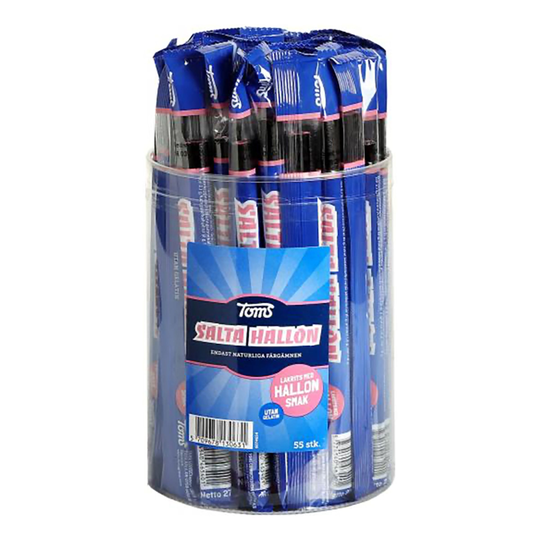 Pingvinstång Salta Hallon - 55-pack
