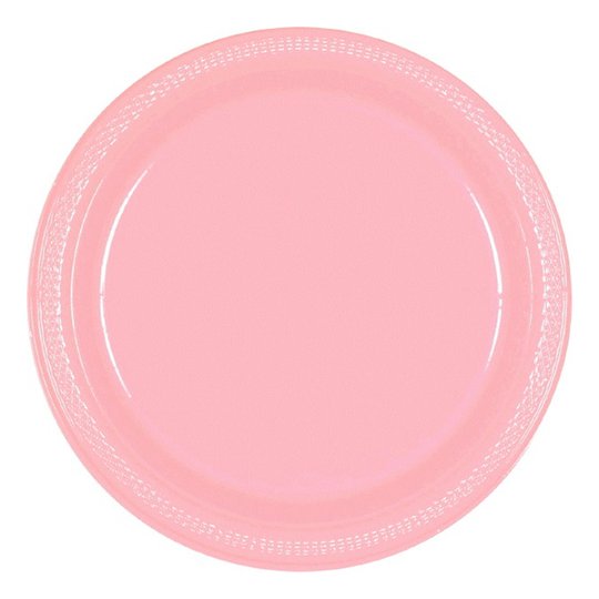 Plasttallrikar Ljusrosa - 20-pack