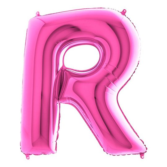 Bokstavsballong Rosa - Bokstav R