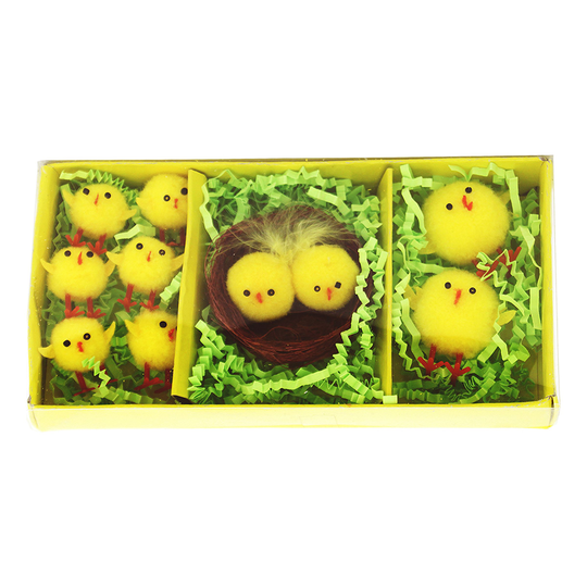 Gula Chenillekycklingar - 10-pack