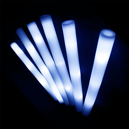 LED Skumstavar - Blå 10-pack