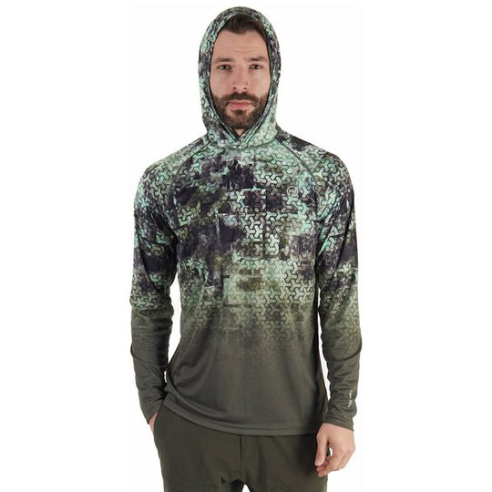 FHM Mark Hoodie V2 Khaki UPF 50+ fisketröja XXXXL