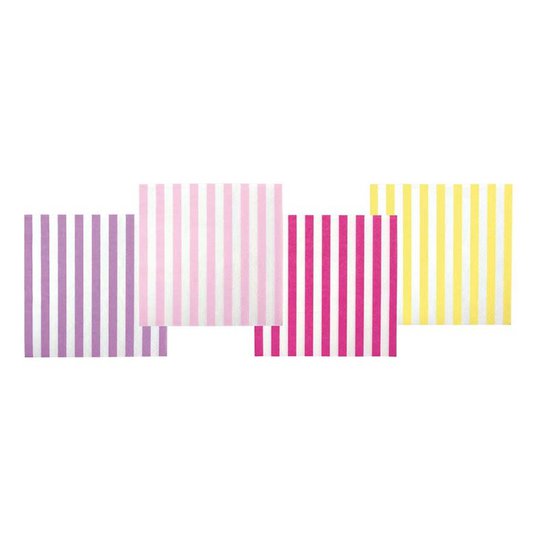 Servetter Randiga Rosa/Lila/Gul - 20-pack