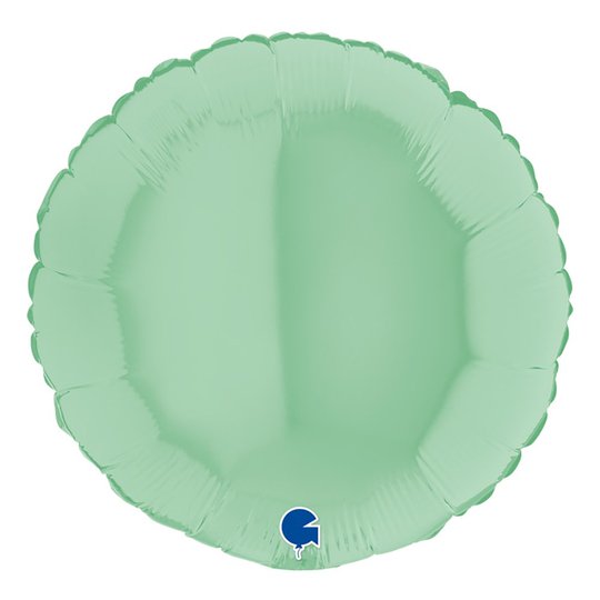 Folieballong Rund Pastellgrön Matt - 45 cm