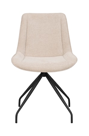 Rossport Stol Beige tyg/svarta metallben snurr