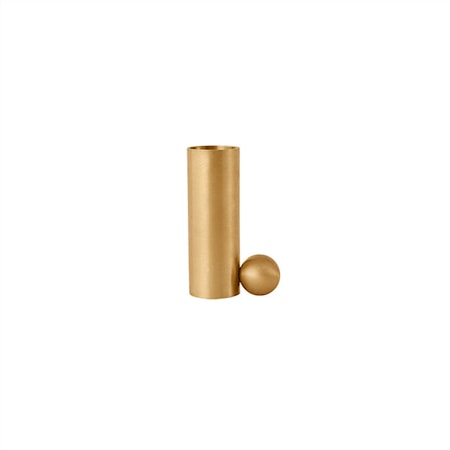 Palloa Ljusstake Solid Mässing Hög Borstad mässing