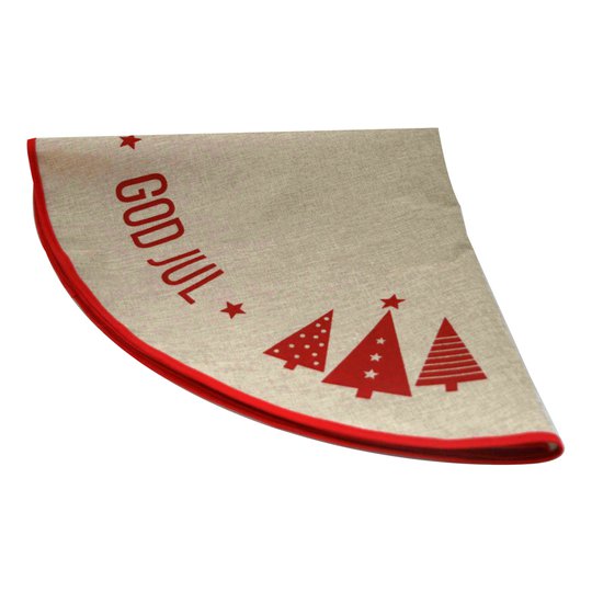 Julgransmatta God Jul med Granar - 100 cm