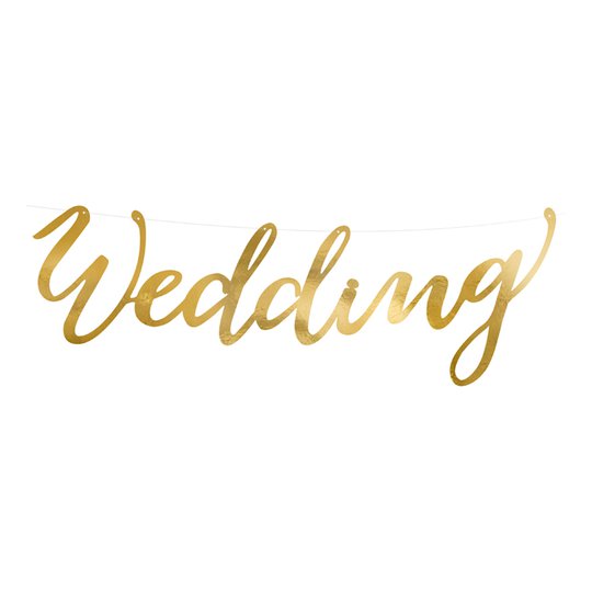 Bröllopsgirlang Wedding Guld