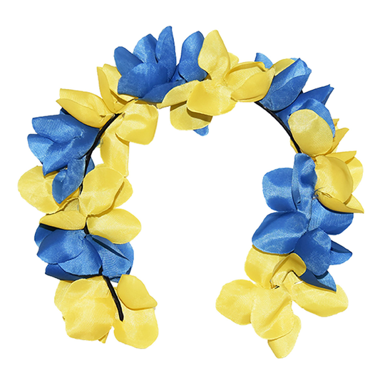 Diadem Blommor Gul/Blå - One size