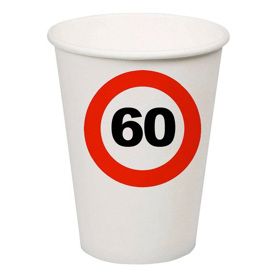 Pappersmuggar Trafikskylt 60 - 8-pack