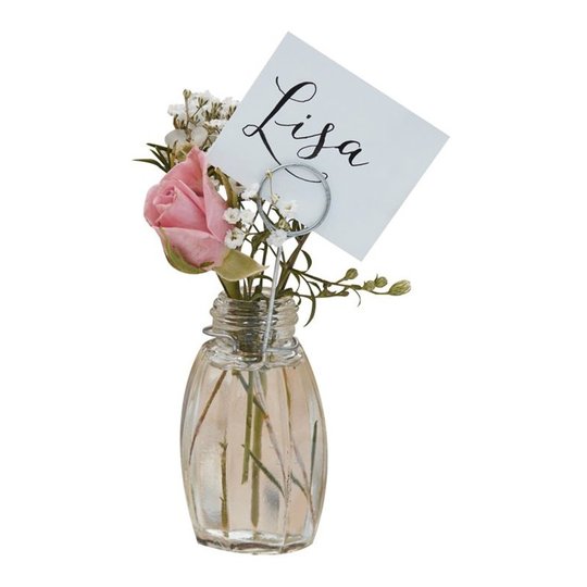 Placeringskortshållare Vaser i Glas - 4-pack