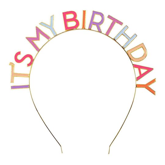 Diadem It's my Birthday Flerfärgad