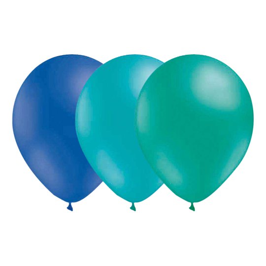 Ballongkombo Blå/Turkos/Havsgrön - 15-pack