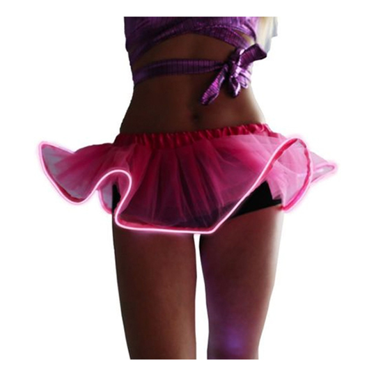 El Wire LED Kjol - Rosa