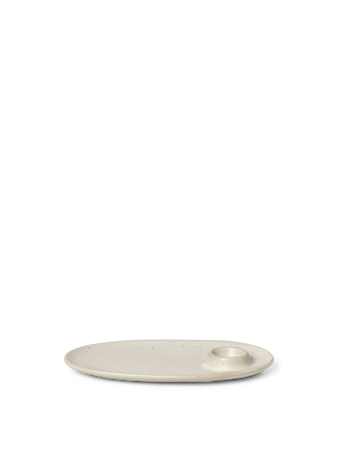 Flow Frukosttallrik Off-white speckle