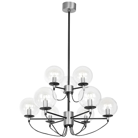 Perla 9 Glas/Mässing/Silver