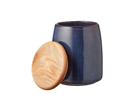Burk med Lock Mörkblå 16,5 cm