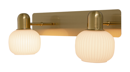 Messina Vägglampa 2:A Matt Mässing IP44
