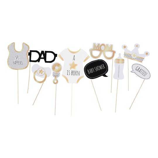 Foto Props Babyshower - 10-pack
