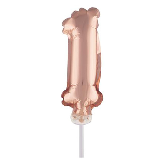 Sifferballong Tårtdekoration Roséguld - Siffra 1