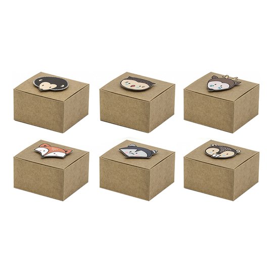 Pappersboxar Woodland - 6-pack