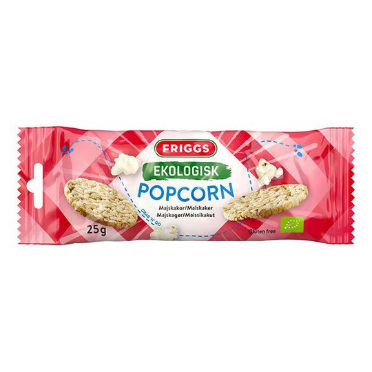 Friggs Ekologisk Snackpack Popcorn - 25 gram