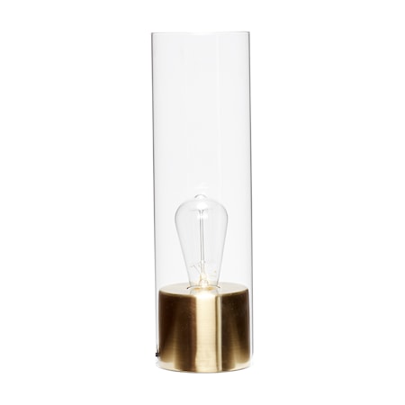 Bordslampa Glas/Mässing ø12xh40cm