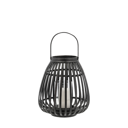 Asra Lykta 30 cm Bambu Svart