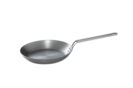 Kolstålspanna med rostfritt handtag, 24cm