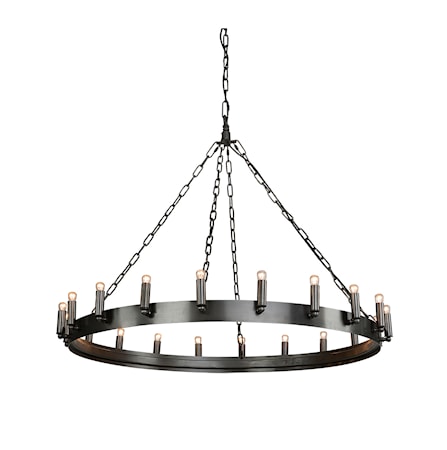 Crown Taklampa Järn 20 Lampor