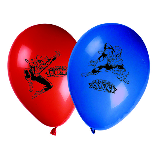 Latexballonger Spider Man Röd/Blå - 8-pack