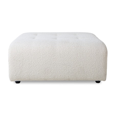 Vint couch: Element Fotpall Boucle Gräddvit