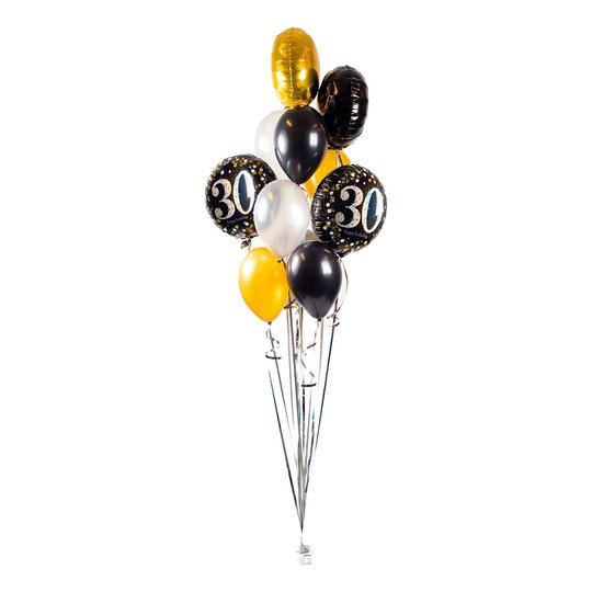 Ballongbukett Happy Birthday Sparkling 30