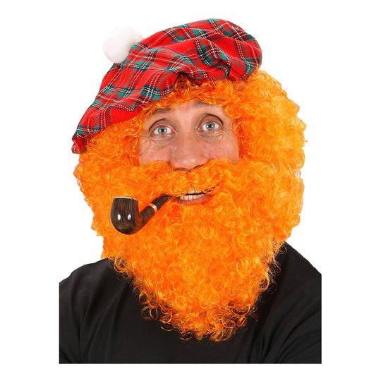 Skotte Orange Perukset - One size
