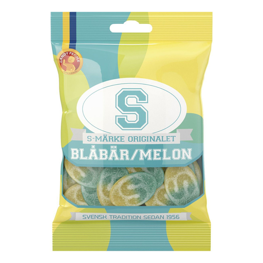 S-Märken Blåbär/Melon i Påse - 1-pack