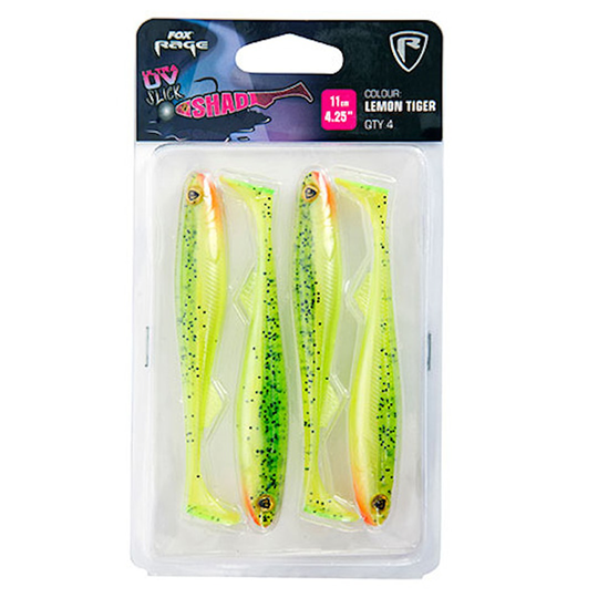 Fox Rage Slick Shad Ultra UV 11 cm jigg 4 st/pkt