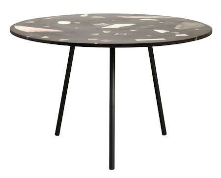 TERRAZZO Sidobord Svart/Flerfärgad Ø120cm
