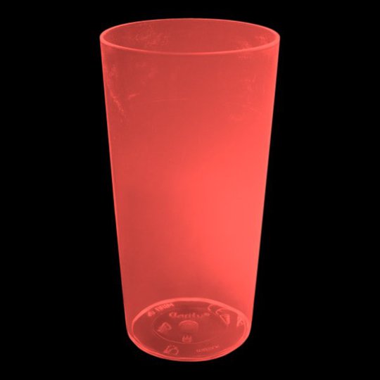 UV Neon Drinkglas - 4-pack Röd/Rosa