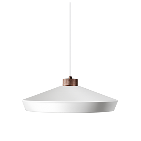 Edge Pendel L Mattvit/Brons