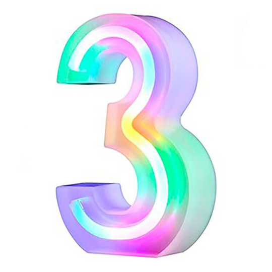 Siffra Neonlampa - Siffra 3