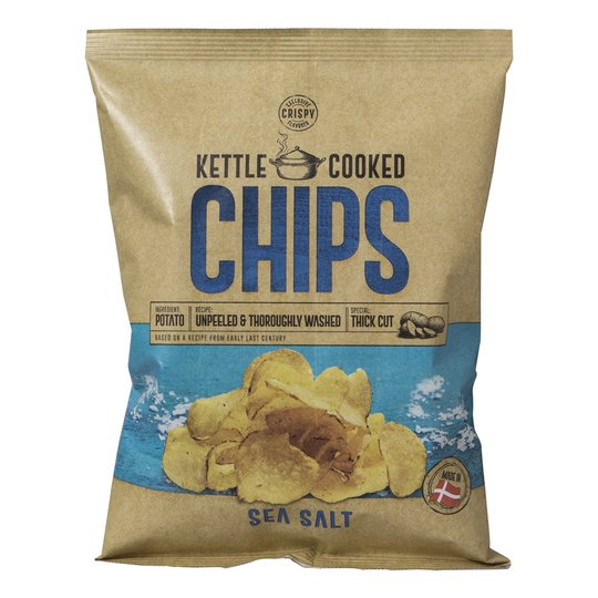 Kettle Cooked Seasalt Chips - 150 gram