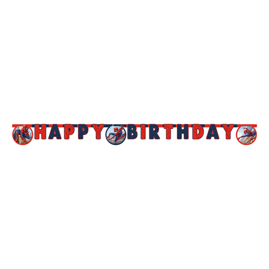 Bokstavsgirlang Happy Birthday Spider-Man
