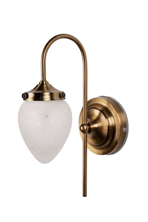 Vägglampa Juni IP44 Slipad Vit