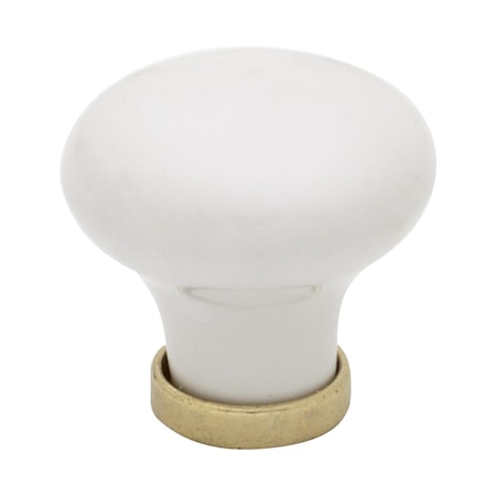 Knopp 24136 vit/mässing