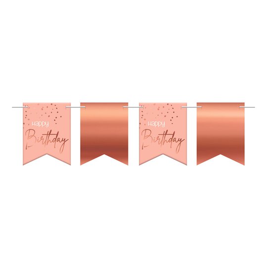 Flaggirlang Happy Birthday Lush Blush