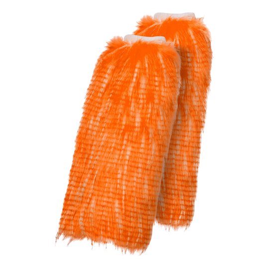 Benvärmare i Plysch Neonorange - One size