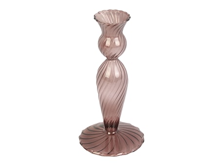 Swirl Ljusstake 17 cm Brun
