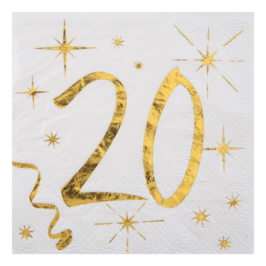 Servetter 20 Guld - 20-pack