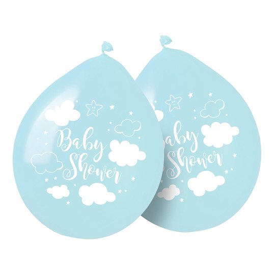 Ballonger Baby Shower Ljusblå - 8-pack
