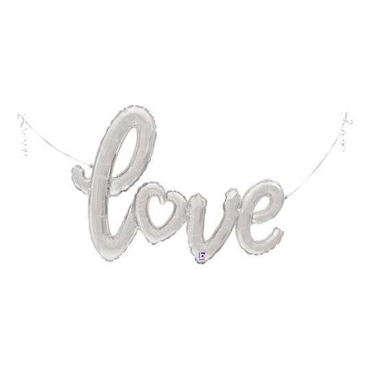 Folieballong Love Silver